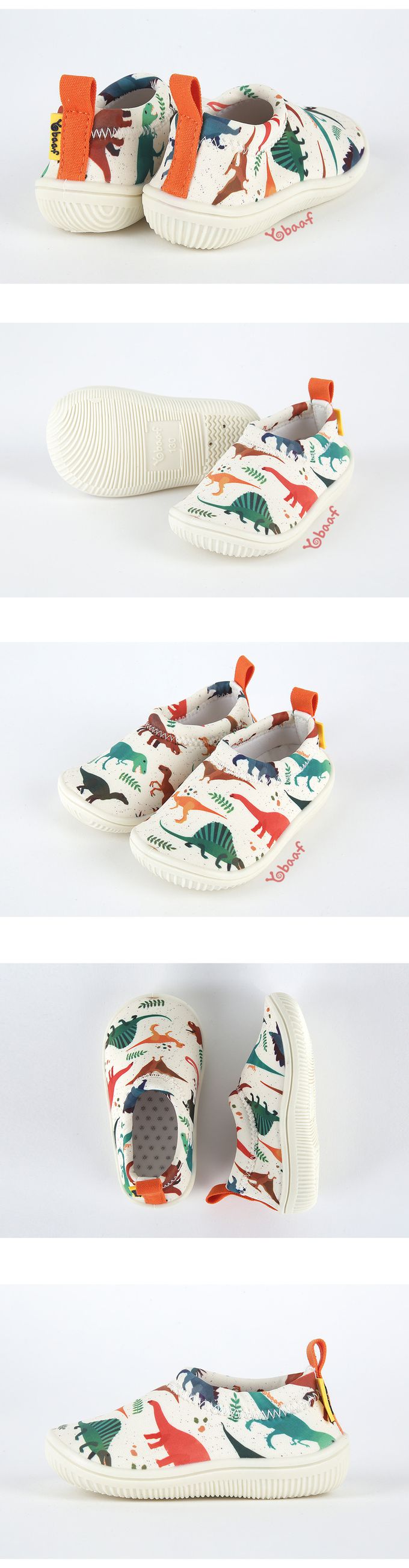 韓國 Yobaaf - 洞洞厚底兒童沙灘鞋/戲水鞋-恐龍王國