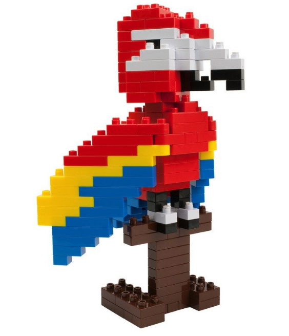 香港JEKCA積卡百變積木 - 動物積木-鸚鵡-260PCS