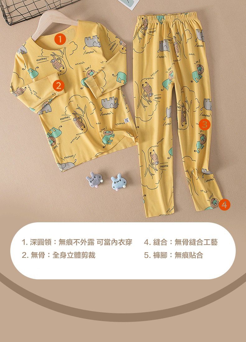 德絨印花長袖家居服-小熊飛機-粉色