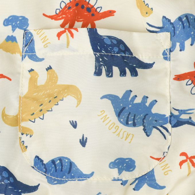 akachan honpo - 防風外套-恐龍-米白色