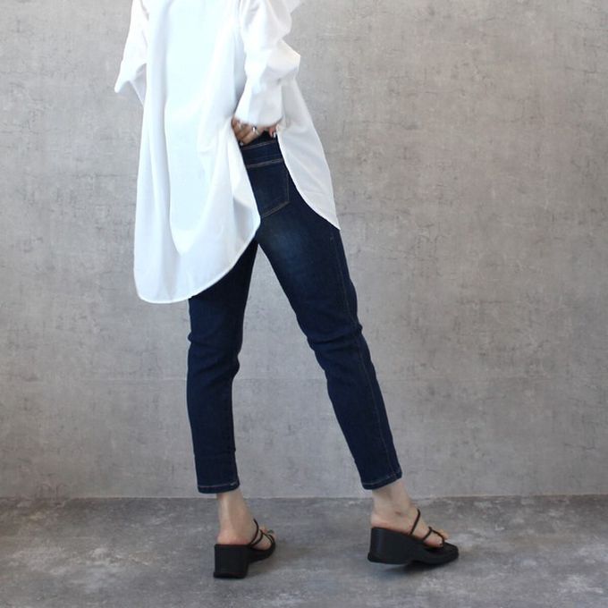 日本女裝代購 - Coolish 接觸涼感舒適快乾合身九分褲-海軍藍