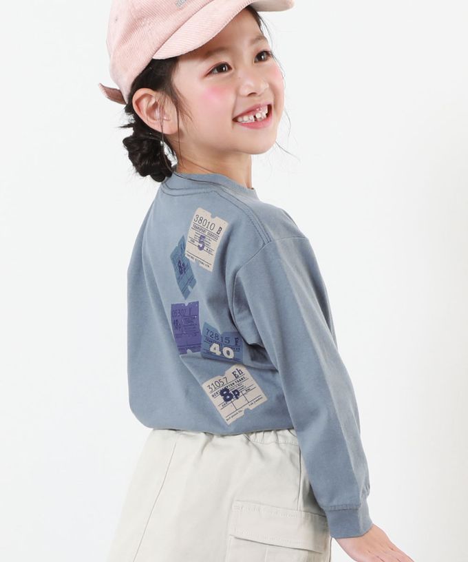 日本 devirock - 100%棉 定番印花長袖上衣-老虎-黑