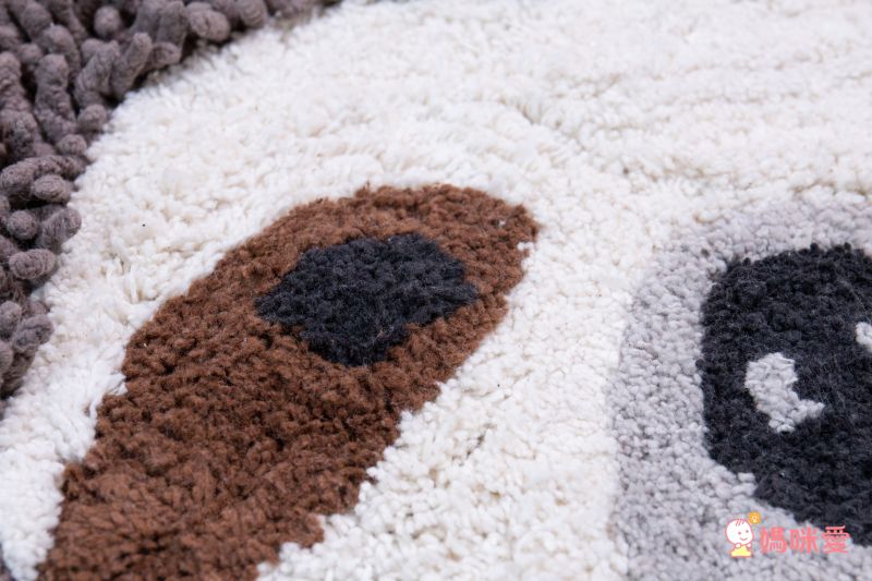 日本 TOMO - 毛茸茸可愛動物腳踏墊-比熊犬 (約直徑45cm)