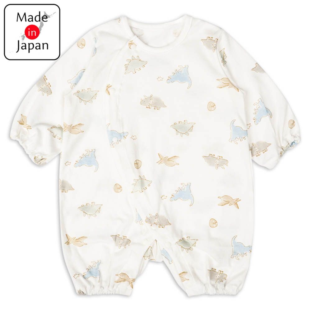 幼兒連身衣-恐龍-軍綠色-日本製