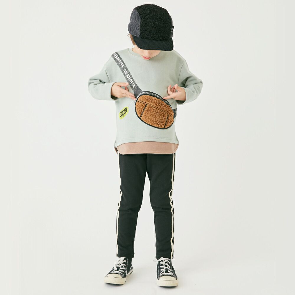 日本 evercloset - 絨毛小包裏起毛長袖上衣-象牙白