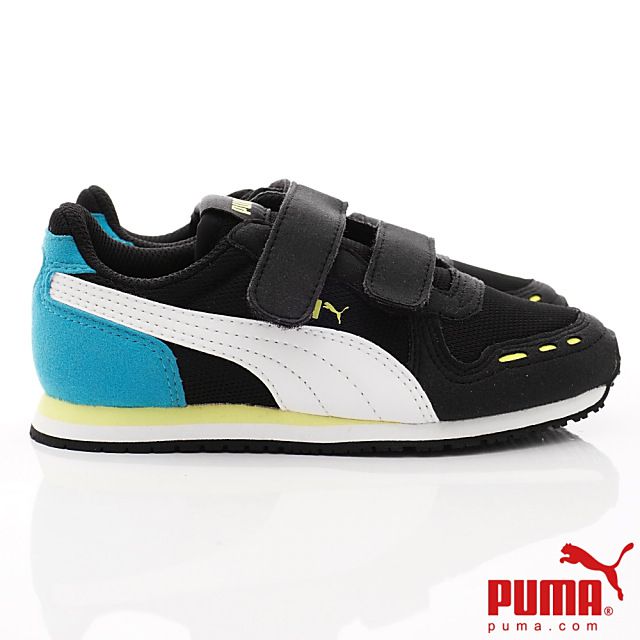 puma - 童鞋-雙絆帶運動鞋款(中小童段)-黑藍