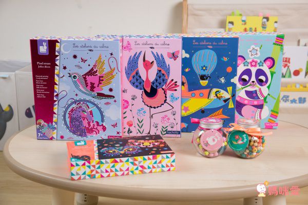 法式木質串珠 DIY【Janod】串珠手鍊、水晶貼畫、刮畫動物面具