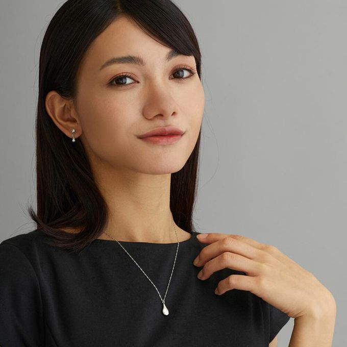 日本 Melody Accessory - 日本製 迷人圓潤水滴吊飾項鍊-金