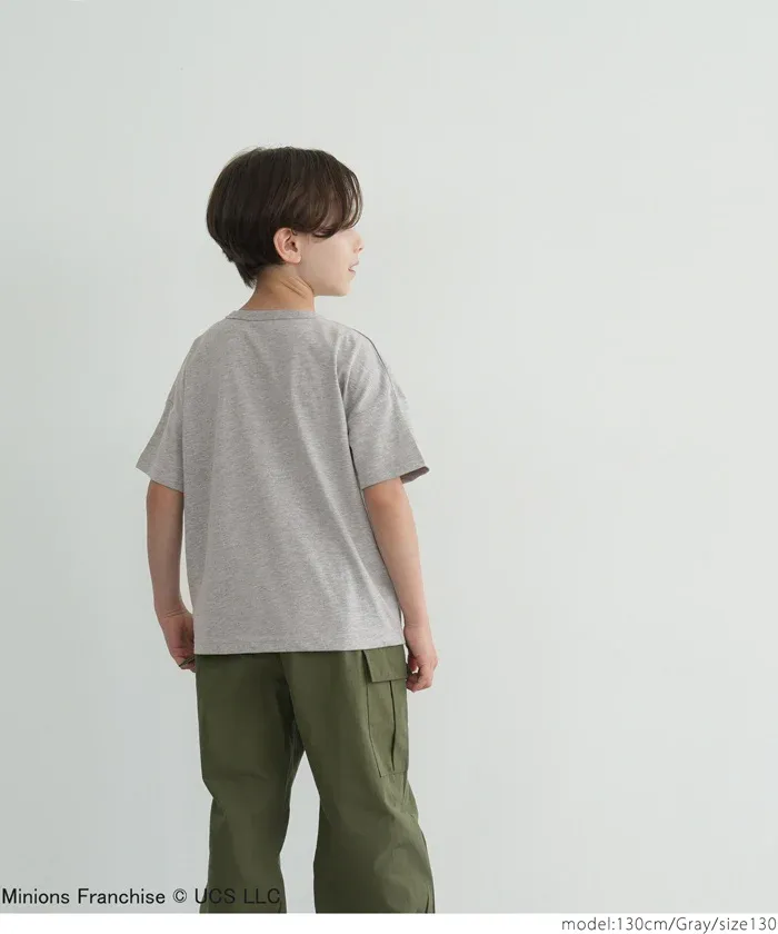 日本 COCA - 聯名款卡通印花短袖上衣-小小兵-深藍