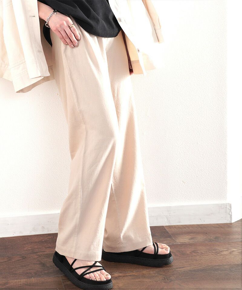 日本 Classical Elf - 嫘縈柔軟舒膚垂墜感寬褲-摩卡