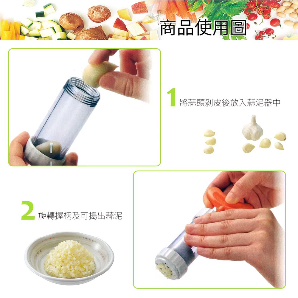 日本下村工業 Shimomura - 便利旋轉蒜泥器-FV-602