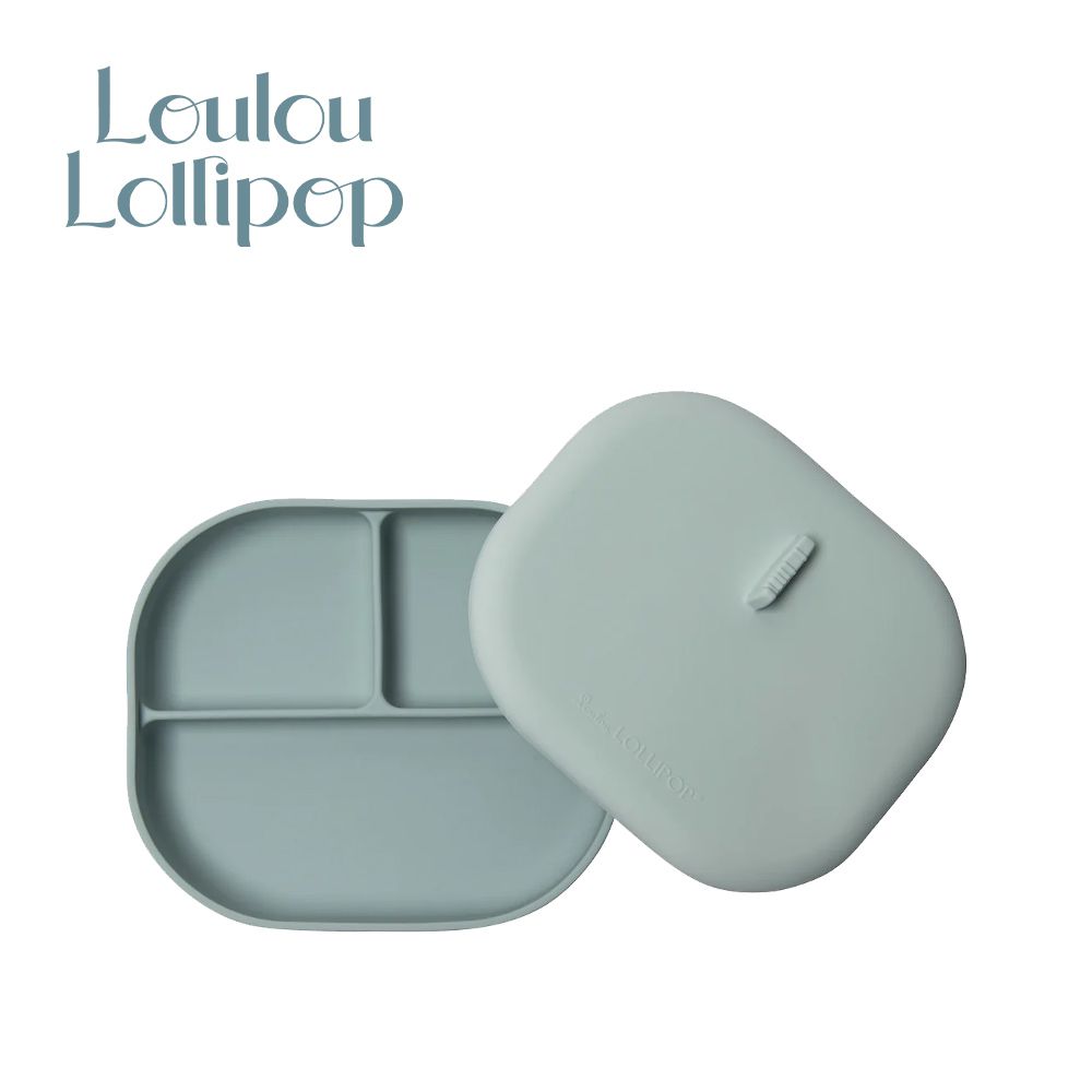 Loulou Lollipop - 加拿大 矽膠吸盤式餐盤盒-天空藍
