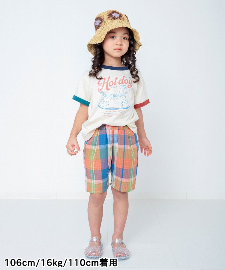 日本 BREEZE - 美式復古印花撞色邊短袖上衣-甜甜圈店-灰