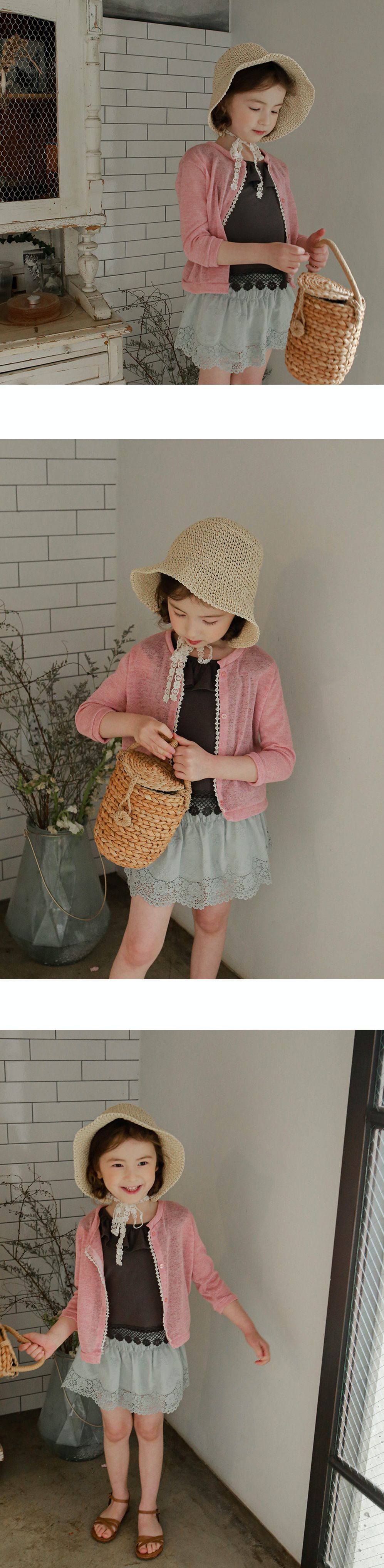 韓國 PuellaFLO - 荷葉圓領菱格鏤空露背上衣-深灰