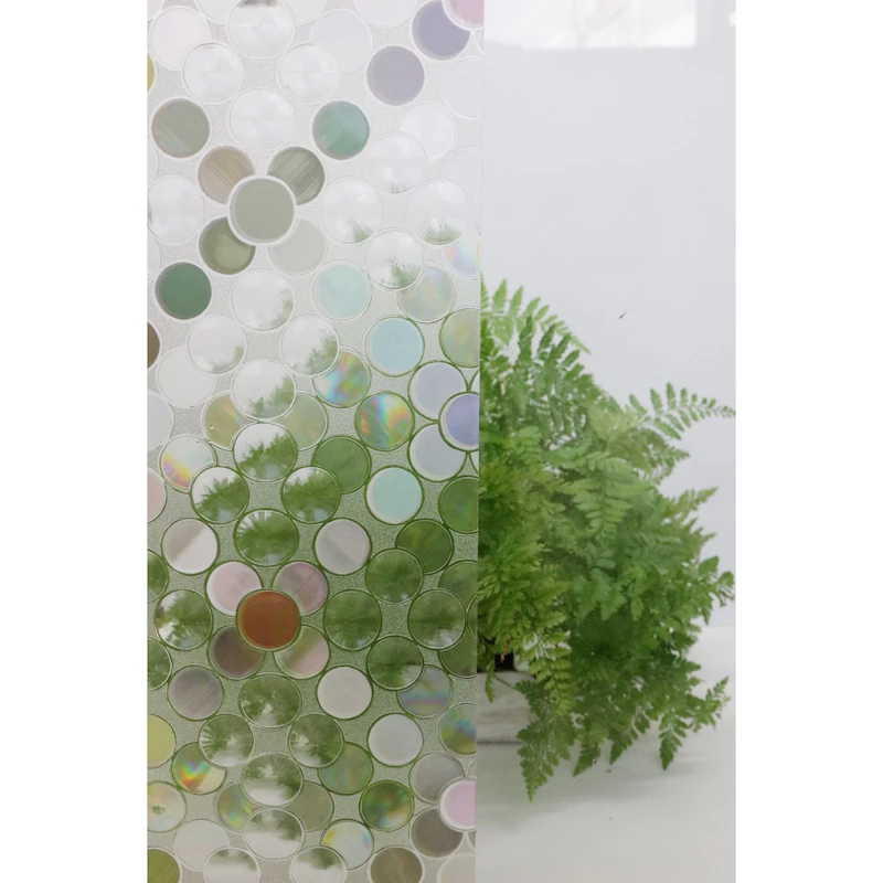 日本千趣會 - 日本製 99%抗UV光影窗貼(靜電式)-彩虹泡泡 (92×90cm*2枚)