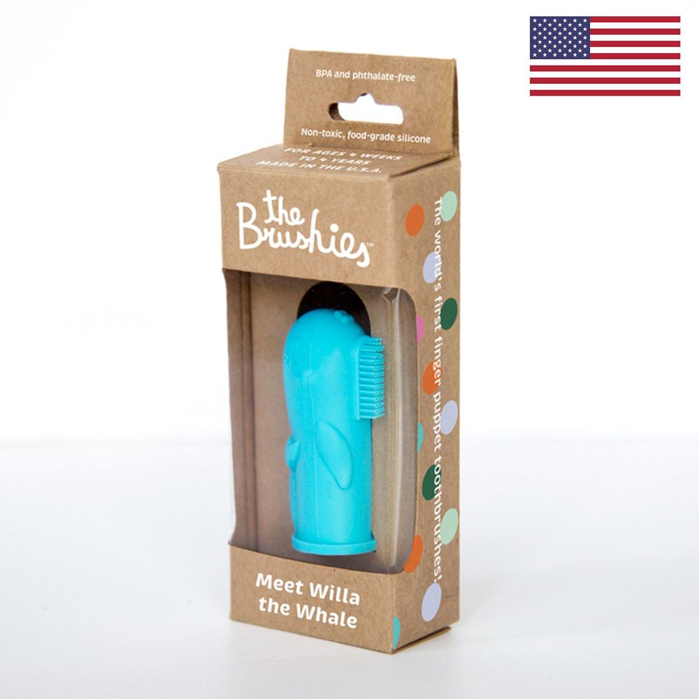 美國 The Brushies - 手指玩偶造型牙刷-鯨魚薇拉