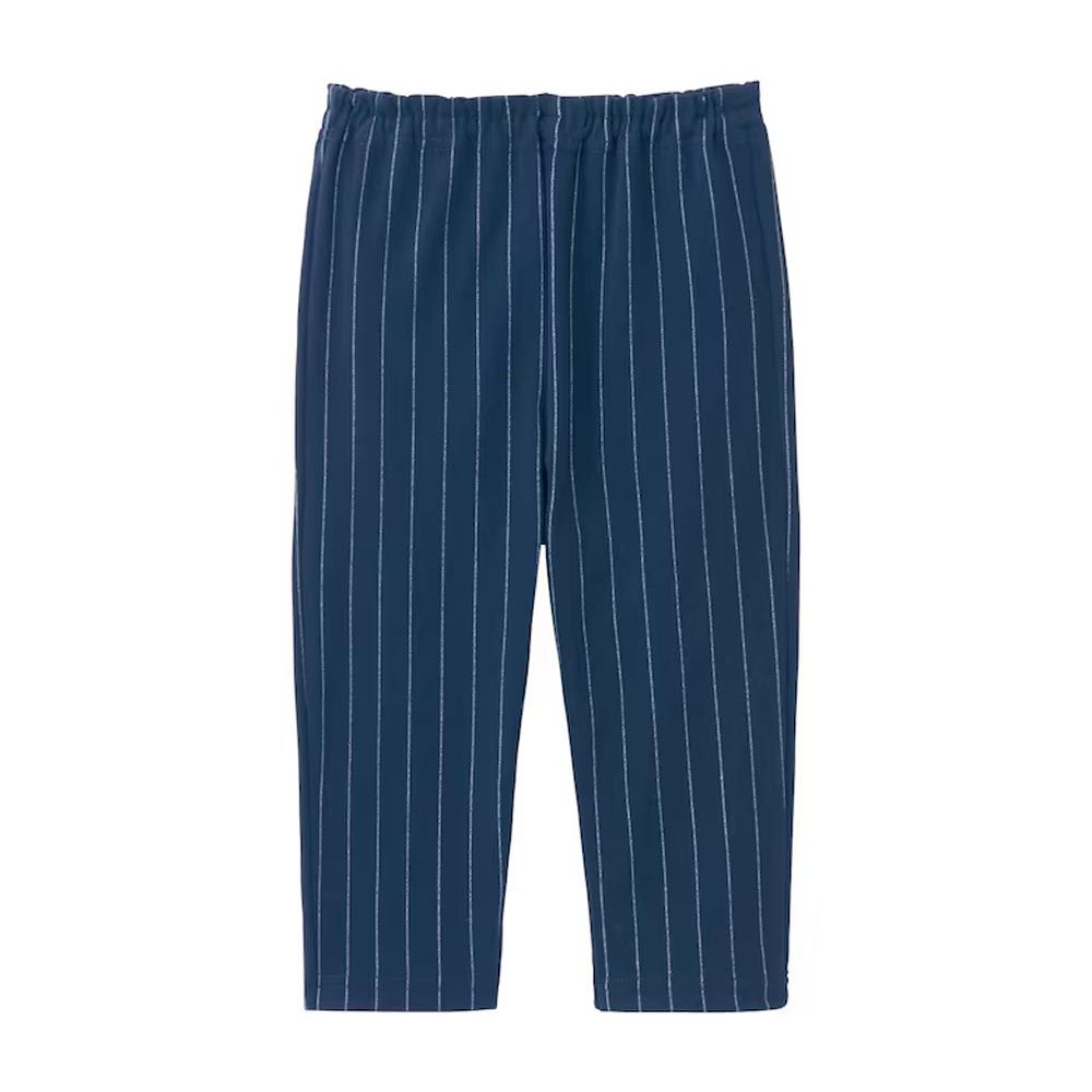日本千趣會 - GITA 彈性舒適印花七分褲-海軍藍x白條紋