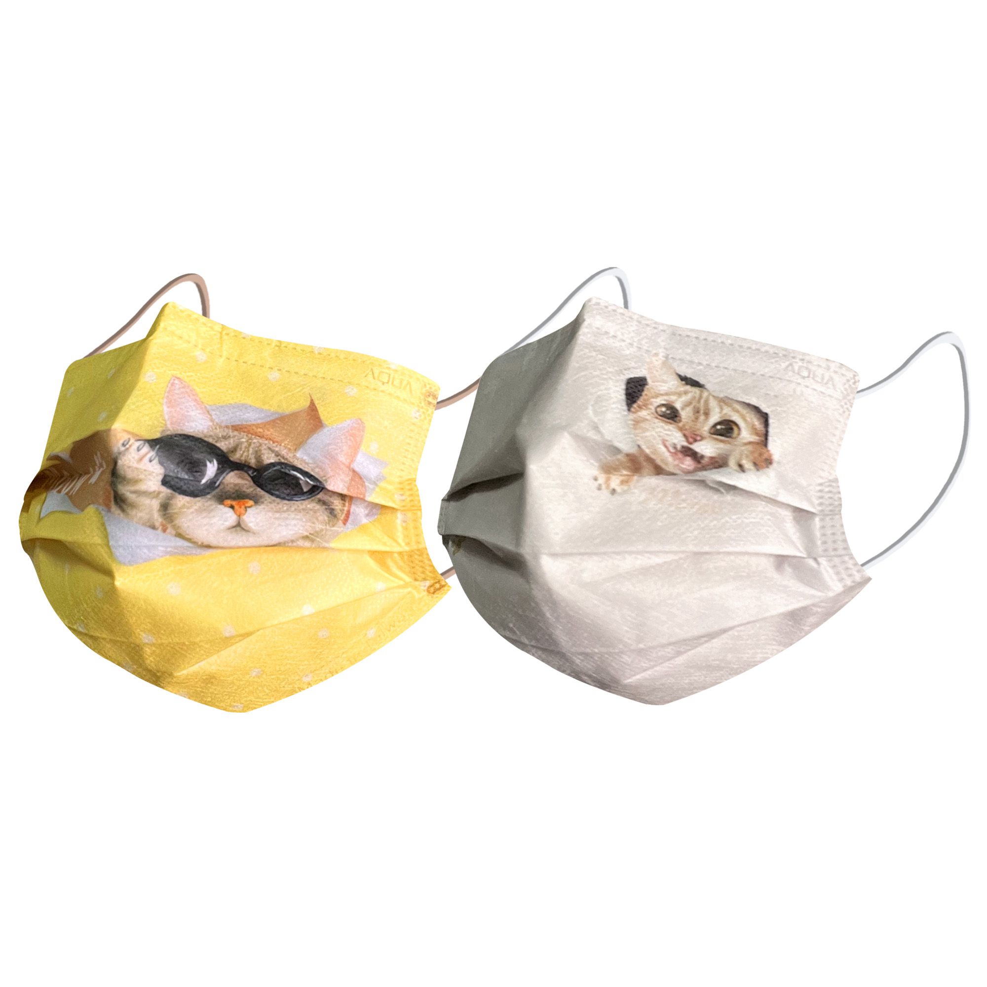 MODACore 摩達客 - 水舞醫用口罩-MIT+MD雙鋼印-Meow咪人生-偷看貓、破壞貓-2盒組(30入/盒)