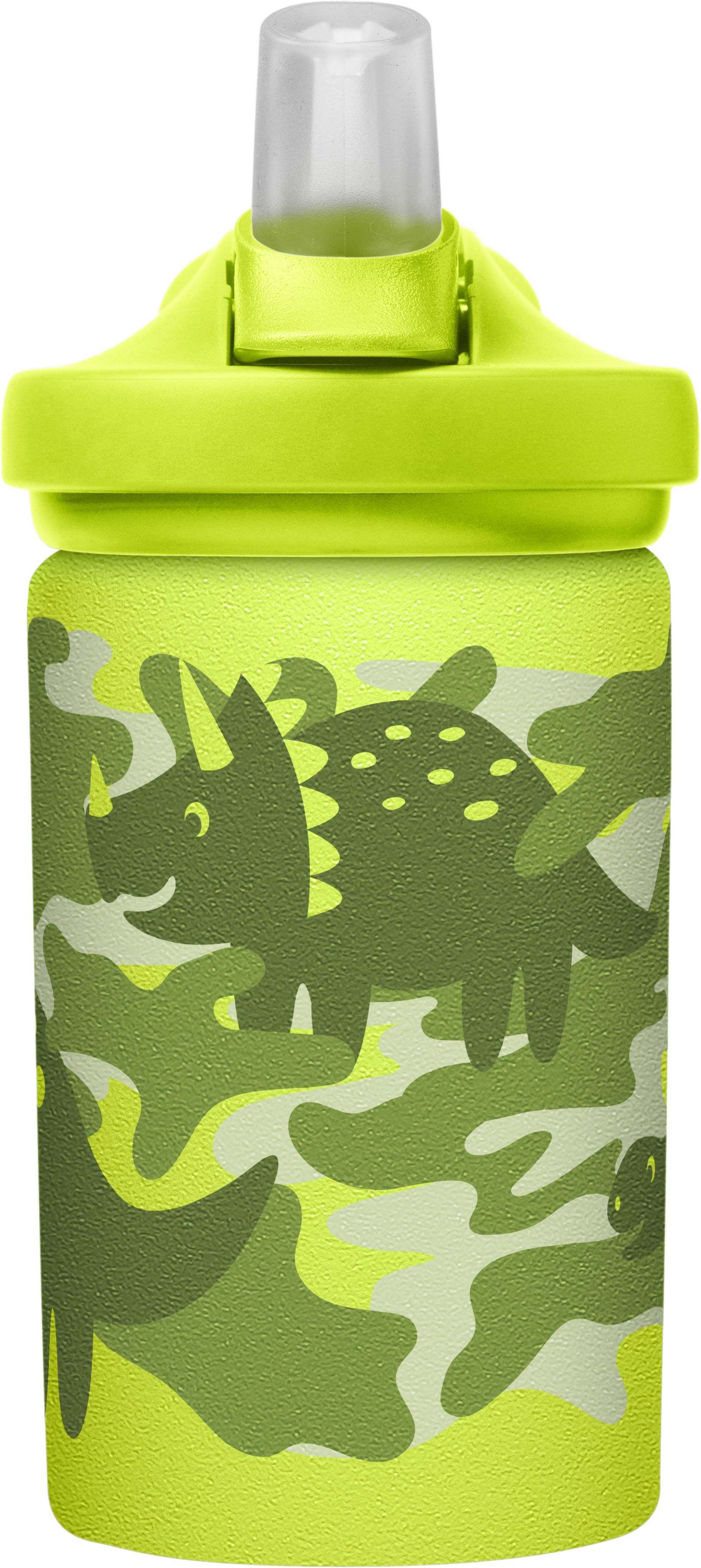 CamelBak - EDDY+ 兒童吸管單層不鏽鋼水瓶-迷彩恐龍-400ml