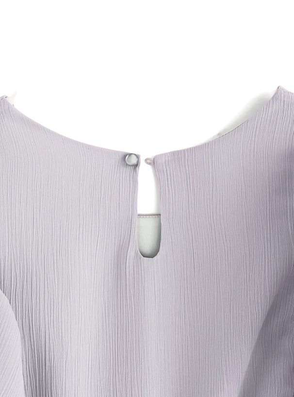 日本 GRL - 優雅剪裁收腰雪紡洋裝-深藍