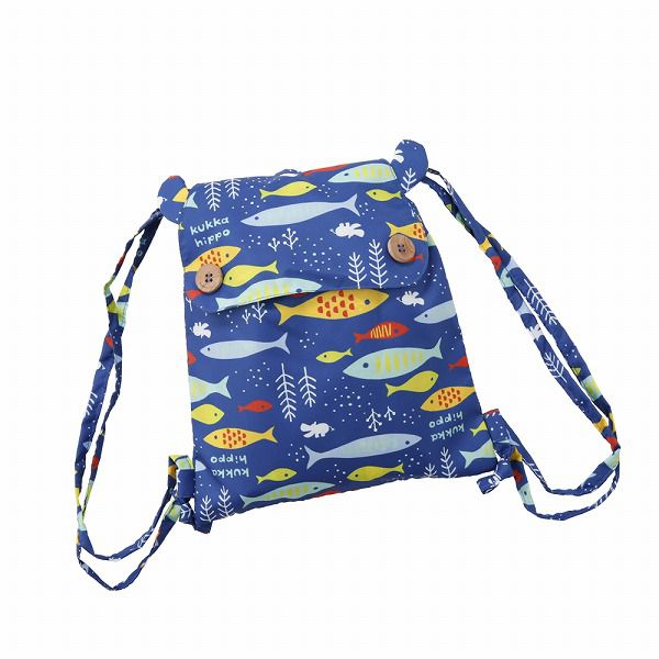 日本 kukka hippo - 兒童雨衣(附收納袋)-海洋世界