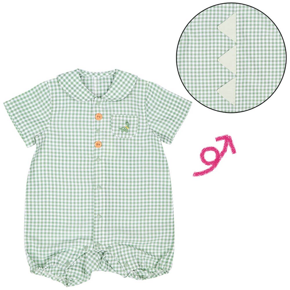 短袖兔裝-平織-綠色