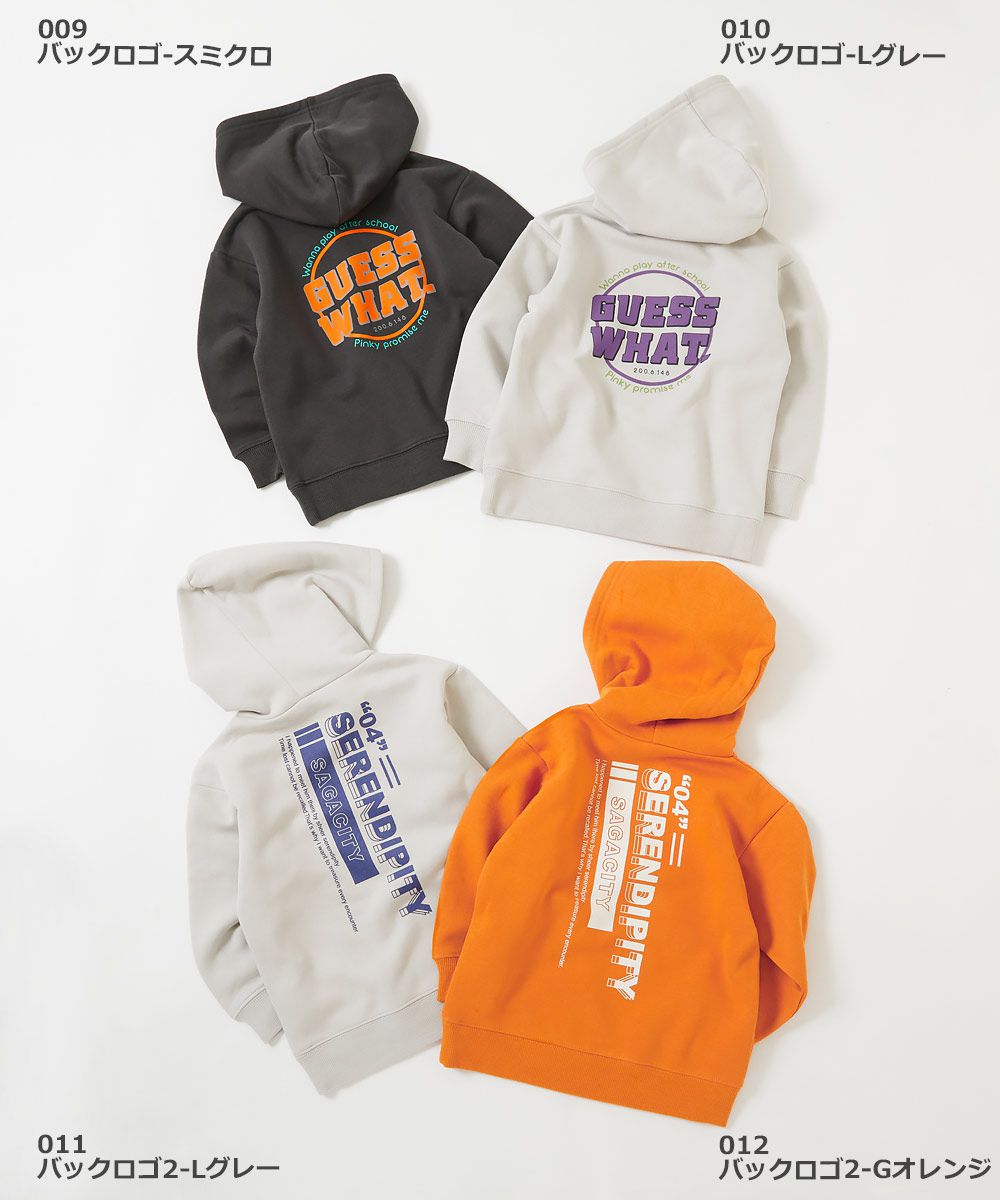 日本 devirock - 柔軟裏毛印花長袖帽T-Guess What-墨黑