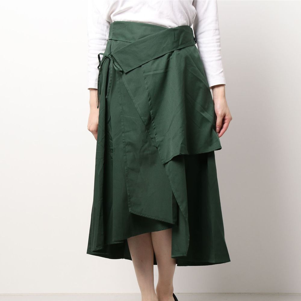 日本 Riche Glamour - 不規則剪裁長裙-綠