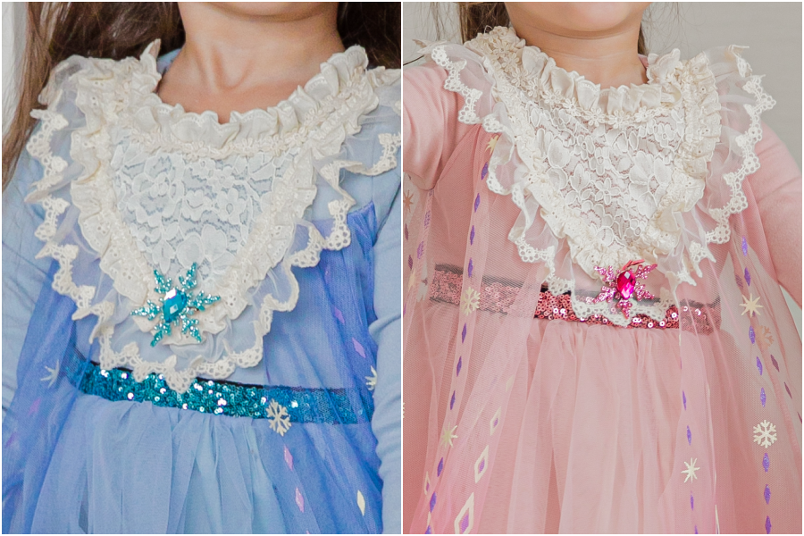 韓國 mari an u - 蕾絲白領艾莎洋裝-閃耀藍