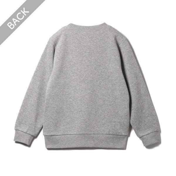 日本西松屋 - 刷毛圓領印花長袖上衣-怪手-灰