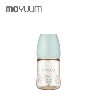 韓國 MOYUUM - PPSU 寬口奶瓶-乖乖睡寶貝(薄荷藍)-170ml (0m+)
