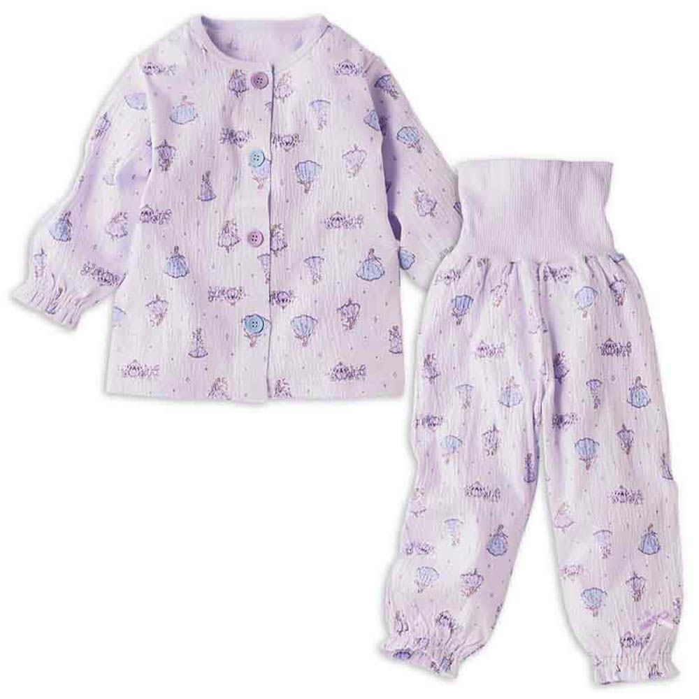 長袖家居服 穿衣練習-前開式 公主-紫色