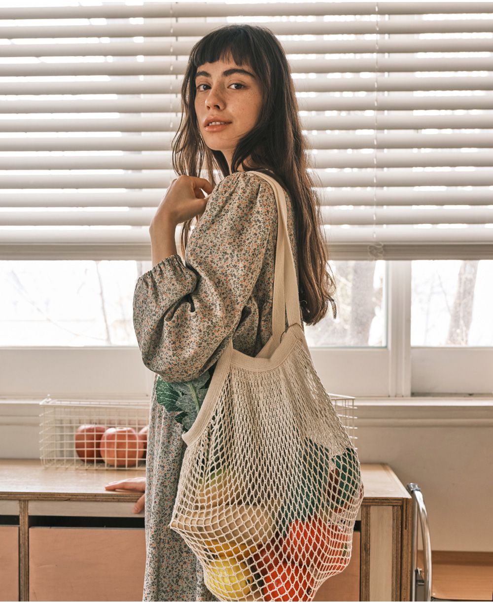 韓國 ULLALA - 浪漫碎花純棉長袖睡衣-(洋裝式)-薄荷綠 (FREE)