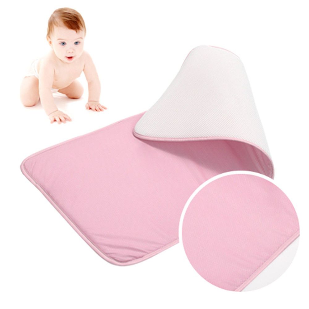 韓國 GIO Pillow - 超透氣排汗嬰兒床墊-粉色 (M號)