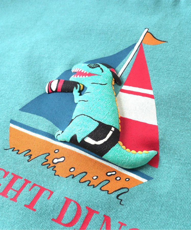 日本 BREEZE - 暑假來了立體印花短袖上衣-甲蟲-撞色袖黃