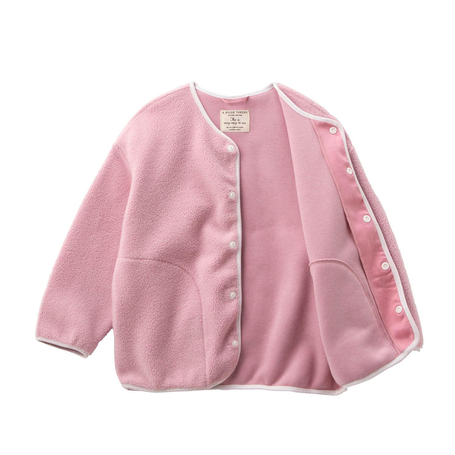 日本千趣會 - 內裡純棉泰迪熊外套-蜜桃粉