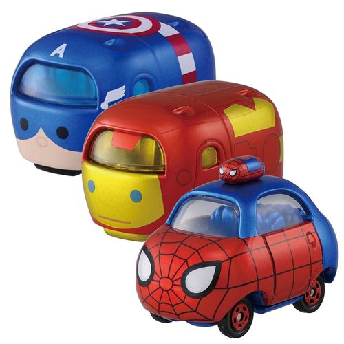 【TOMICA】Disney Tsum Tsum! 疊疊樂小車 漫威組合-鋼鐵人+蜘蛛人+美國隊長