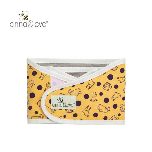 Anna&Eve - 美國 嬰兒舒眠包巾-黃色兔子躲貓貓