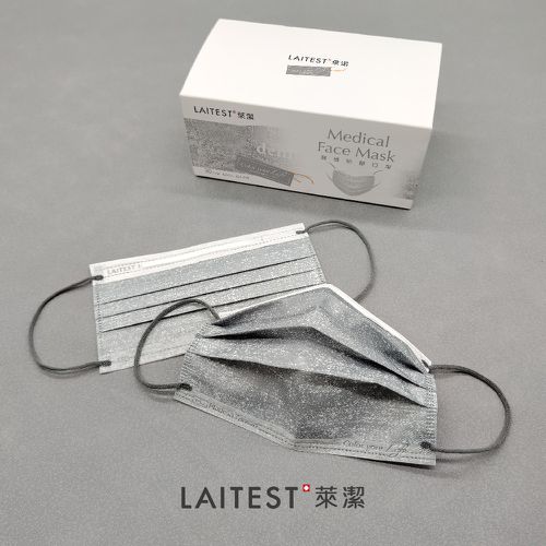 醫療防護口罩/成人 牛仔鈦石灰 30入盒裝(牛仔系列)-平面口罩