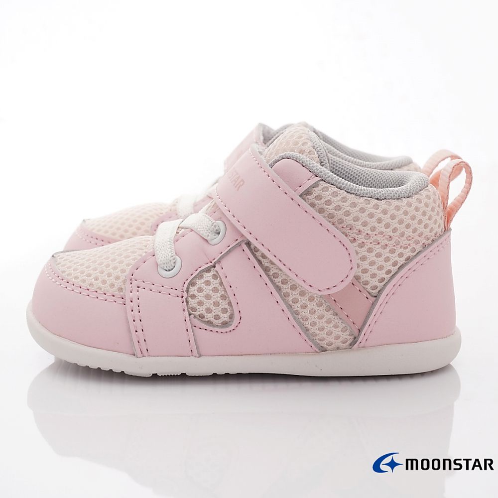 Moonstar日本月星 - 寶寶護踝學步款(寶寶段)-學步鞋-粉