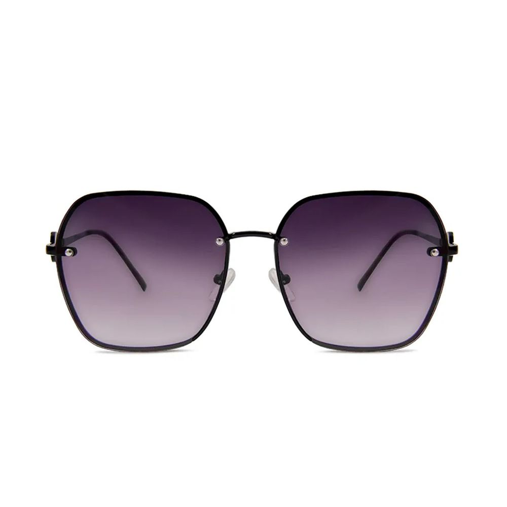 ALEGANT - 英式貴族鑲鑽鏤空設計漸層仙境紫拼框透視墨鏡│UV400太陽眼鏡