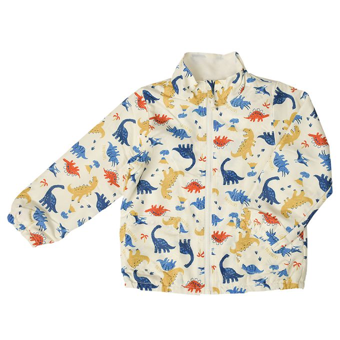 akachan honpo - 防風外套-恐龍-米白色