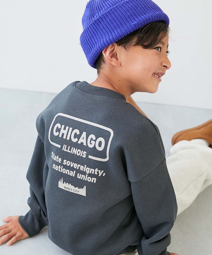 日本 devirock - 熱銷定番 裏起毛落肩大學長袖上衣-美式菜單-粉紅