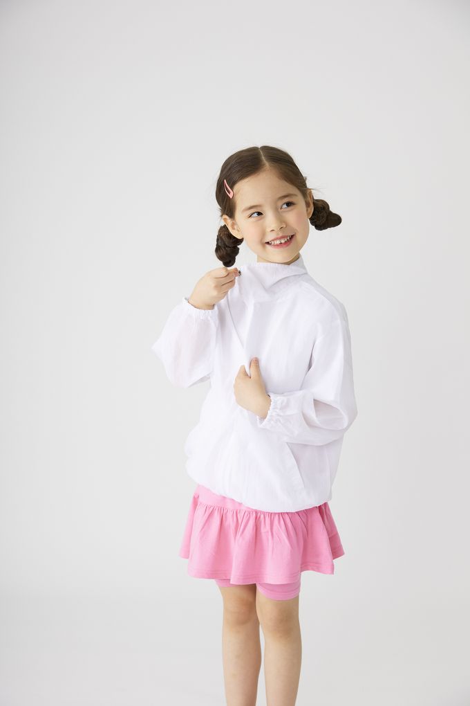 韓國 OZKIZ - 鬆緊腰層次蛋糕短褲裙-薰衣草紫