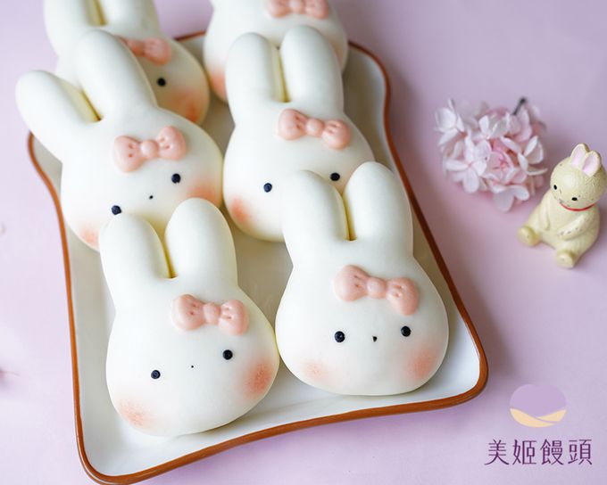 美姬饅頭 - 小兔兔鮮乳造型饅頭-40g/顆*6入裝