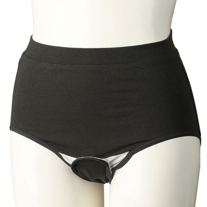 akachan honpo - 產後護理內褲-腹部舒適款 小花-黑色