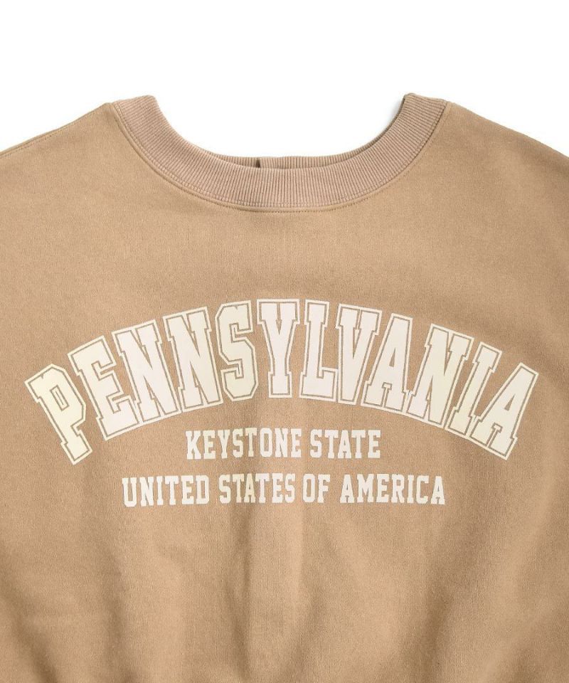 日本 zootie - 2way前後兩穿美式英文風裏毛大學T/外套-深藍