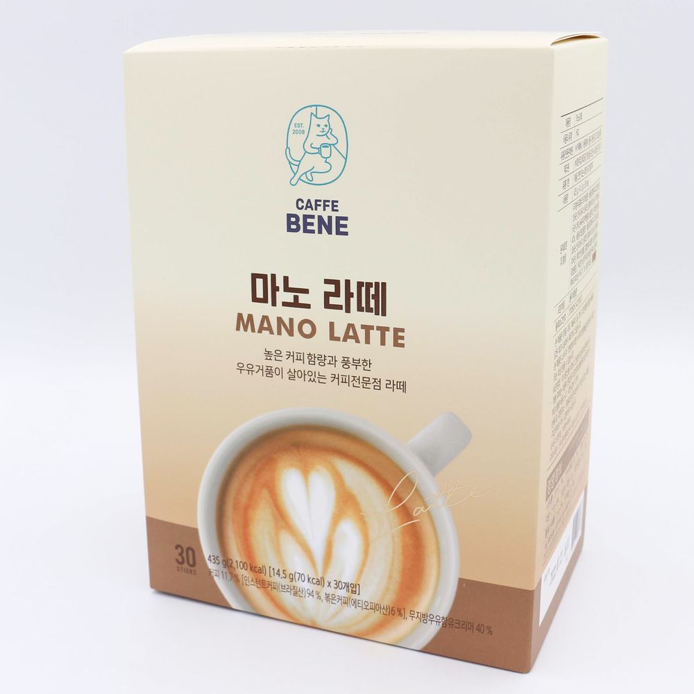韓國Caffebene咖啡伴 - 三合一微糖拿鐵(30入/盒)-團購專案