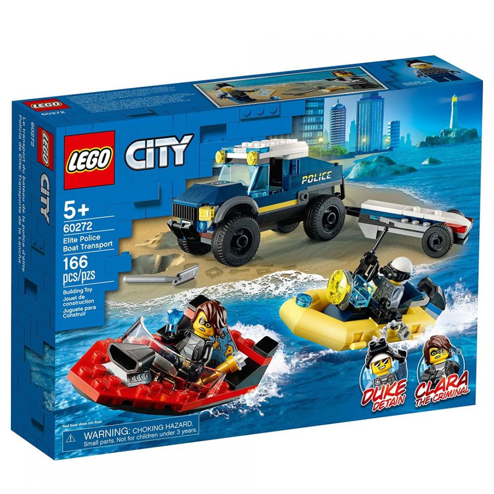 樂高 LEGO - 樂高積木 LEGO《 LT60272 》City 城市系列 - Elite Police Boat Transport特警船隻運輸組-166pcs
