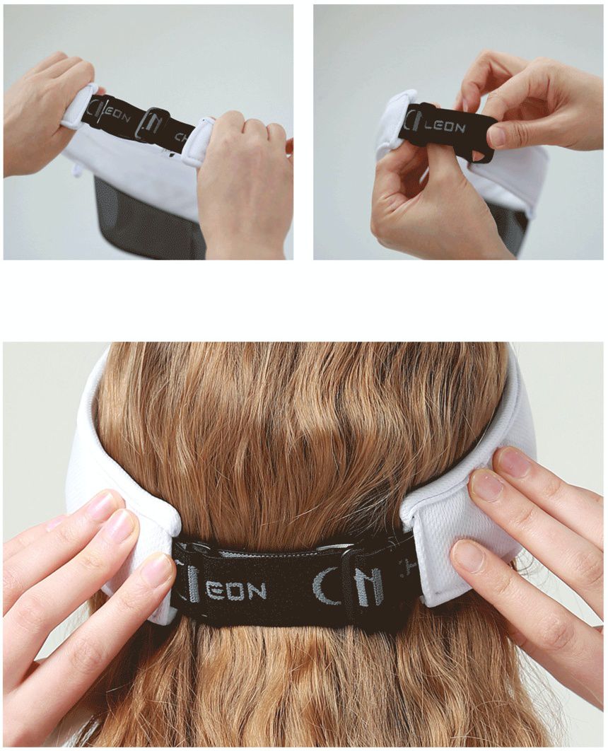 韓國 CHAMELEON - UPF50+防曬板鴨舌帽(含遮脖巾)-白